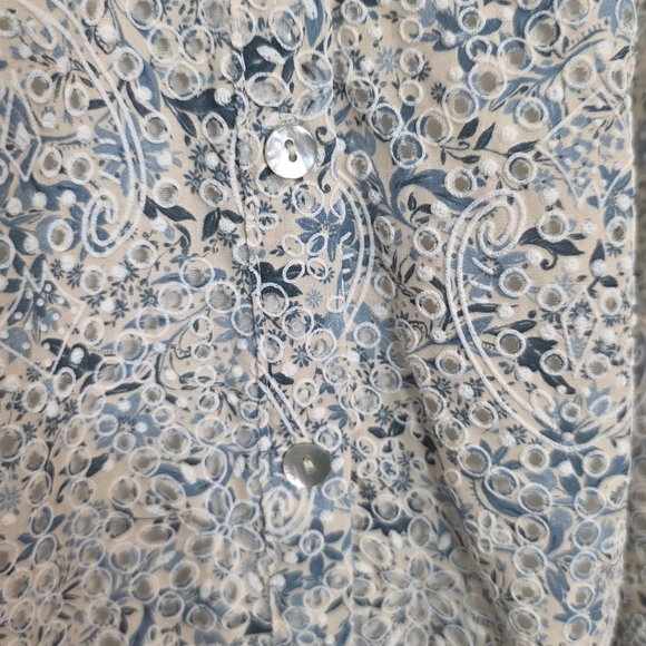 NWT ZARA Dress Medium Blue White Floral Tie Waist Women’s - Picture 14 of 16